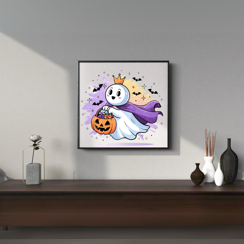 Adorable Halloween Ghost Clipart Cute Kawaii Ghost With Pumpkin Cute Halloween Svg Png Pdf Pdf 4