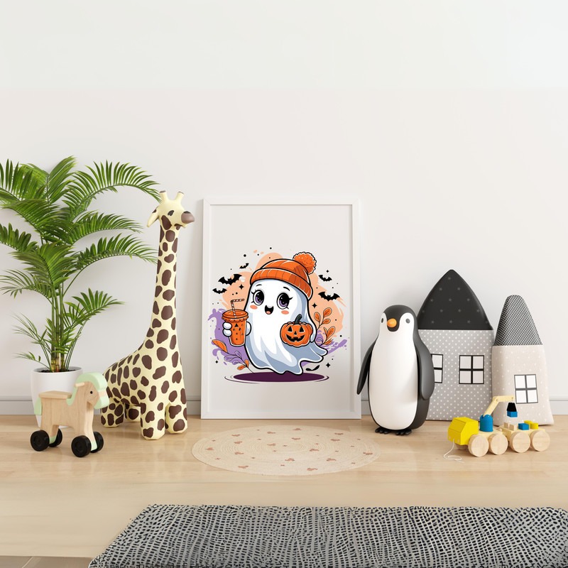 Adorable Halloween Ghost Clipart Halloween Ghost Cute Halloween Girl Svg Jpg Png Pdf Instant Download 4
