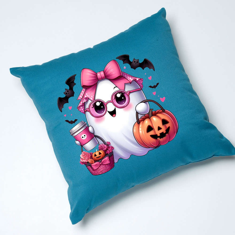 Pink Ghost Cute Halloween Ghost Clipart Pumpkin Halloween Sublimation Design Mug And Sticker Svg Jpg Png Pdf 3