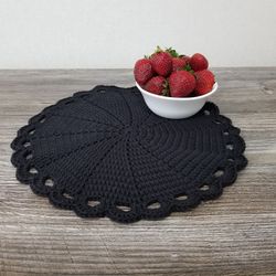 Crochet placemat Set napkin Table decoration