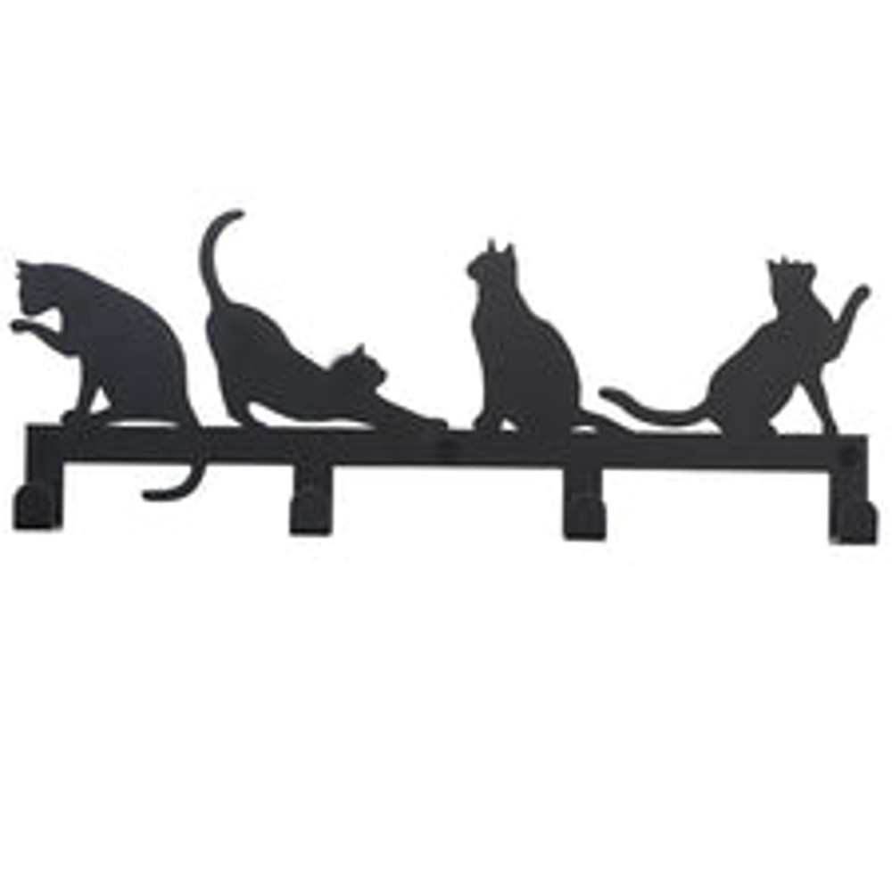 4 Hooks Wall Mounted Holder With CAT DECOR 6
