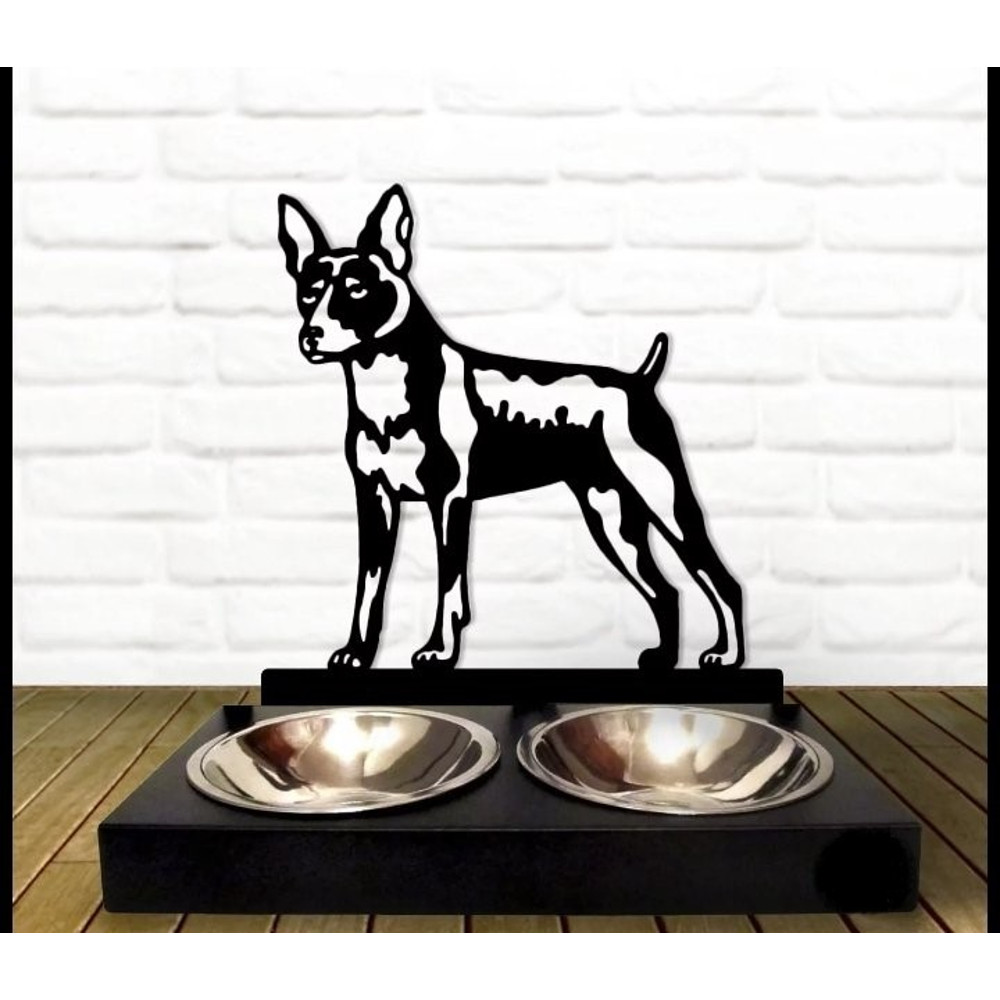 Bowl StandPersonalized Dog Bowl Rat Terrier Dog BreedCustom Dog Bowl 0