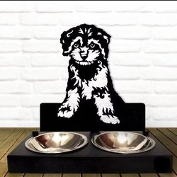 bowl stand,personalized dog bowl, maltipoo dog breed,custom dog bowl