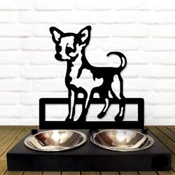 bowl stand,personalized dog bowl, chihuahua dog breed,custom dog bowl