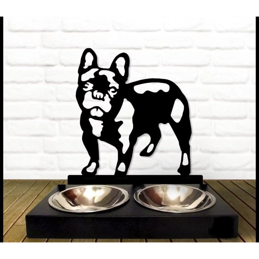 Dog Bowl Stand Personalized Pet Bowl With Stand Dog Bowl Stand Custom Dog BowlFood Bowl Stand French Bulldog 0