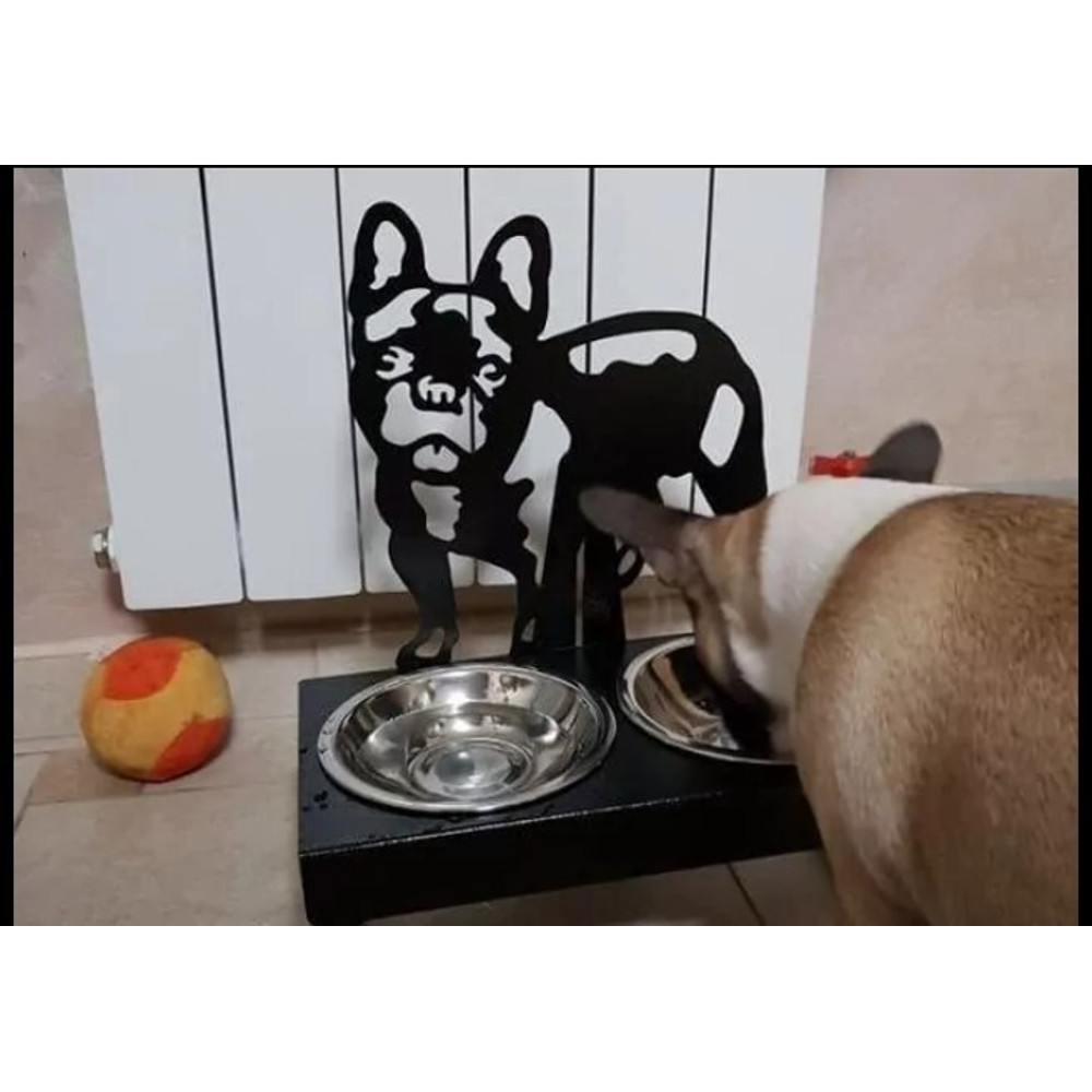 Dog Bowl Stand Personalized Pet Bowl With Stand Dog Bowl Stand Custom Dog BowlFood Bowl Stand French Bulldog 1