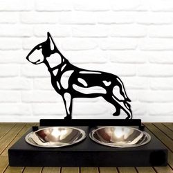 custom dog cat pet bowl, personalized metal food water bowls, dish bull terrier, gift dog lover dog food bowl.