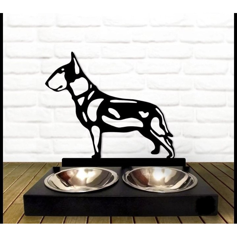 CUSTOM Dog Cat Pet Bowl Personalized Metal Food Water Bowls Dish Bull Terrier Gift Dog Lover Dog Food Bowl 0