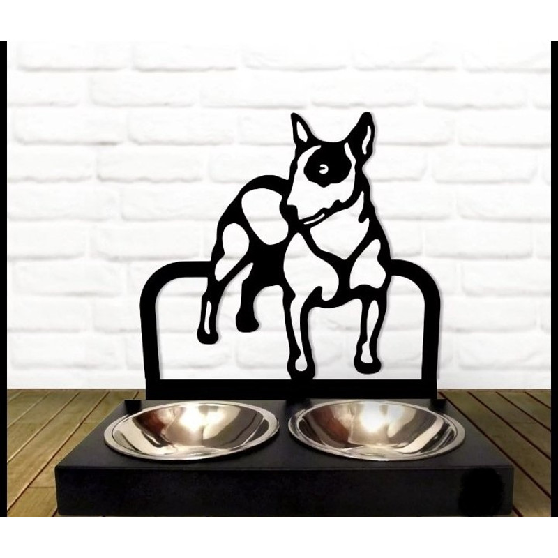 CUSTOM Dog Cat Pet Bowl Personalized Metal Food Water Bowls Dish Bull Terrier Gift Dog Lover Dog Food Bowl 1