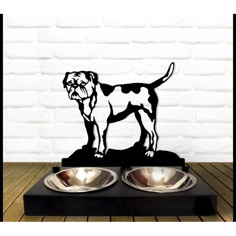 CUSTOM Dog Cat Pet BowlPersonalized Metal Food Water BowlsDishAmerican BulldogGift Dog Lover Dog Food 0