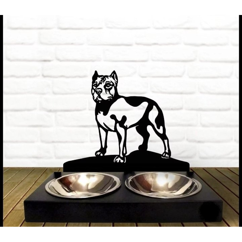 Bowl StandPersonalized Dog Bowl American Staffordshire Terrier Dog BreedCustom Dog Bowl 0