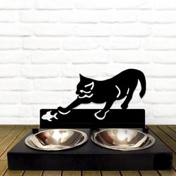 raised cat bowl modern metall raised cat stand cat feeding station with 2 bowls cat bowl small medium dog bowl cat bowl