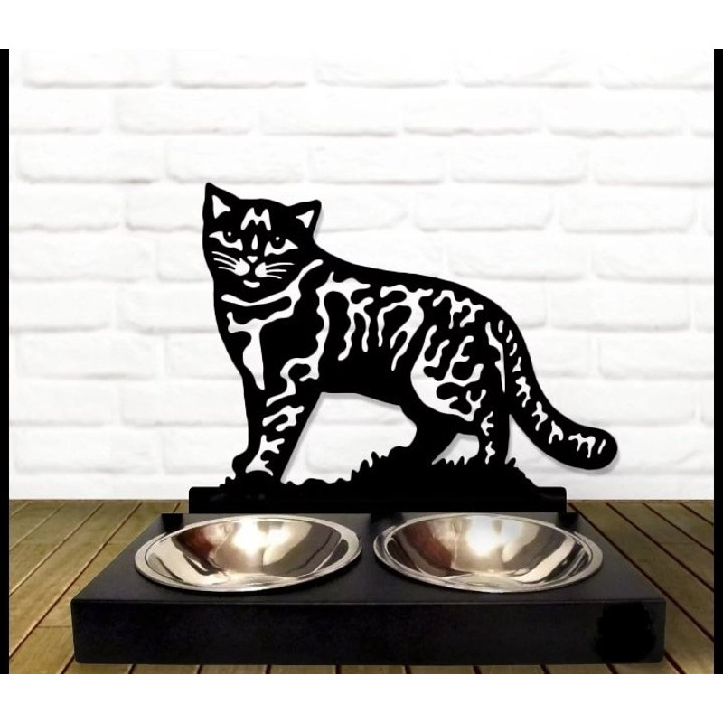 Raised Cat Bowl Modern Metall Raised Cat Stand Cat Feeding Station With 2 Bowls Cat Bowl Medium Dog British Shorthair 1