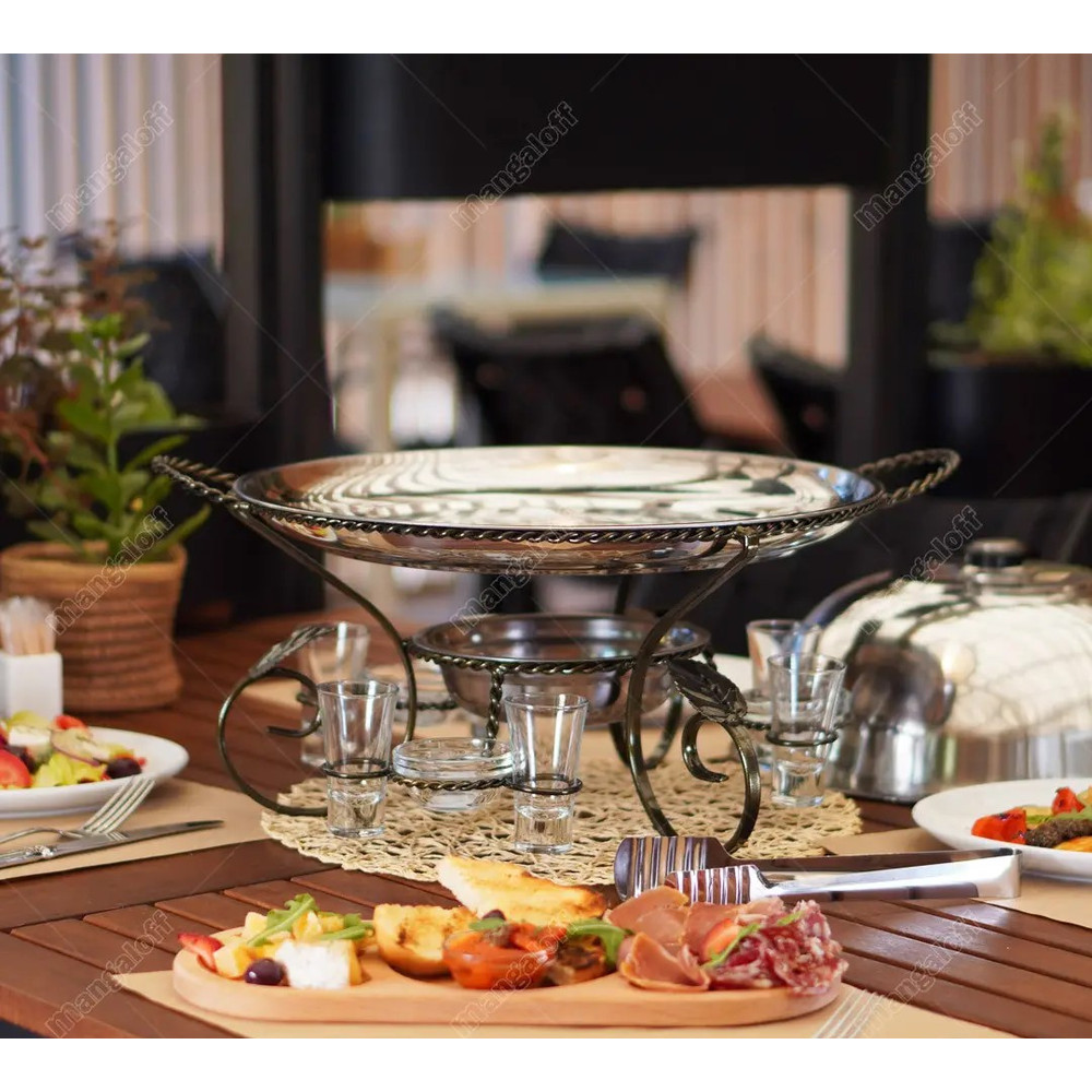 Saj frying Panplatedfood Presentation Stand With Heater Compartmentkebabs Grill Pilaf And Vegetables Warmer 2