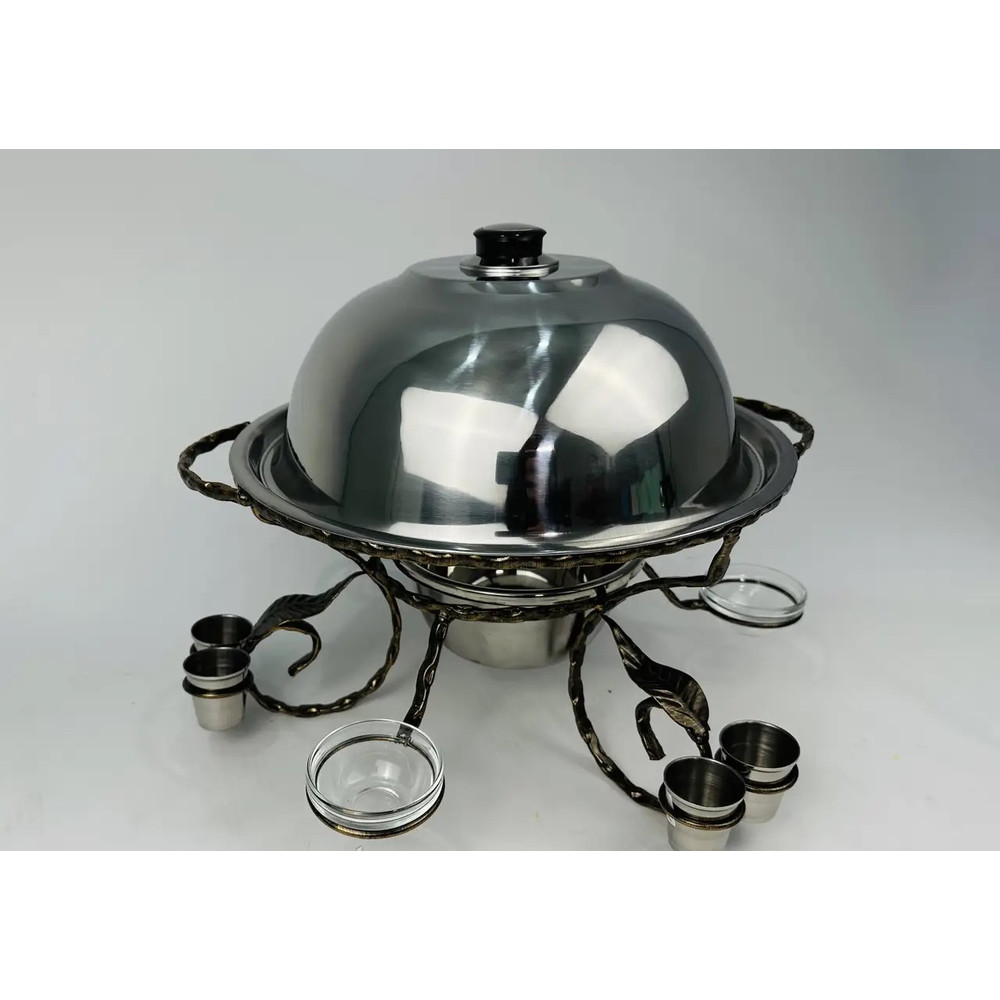 Saj frying Panplatedfood Presentation Stand With Heater Compartmentkebabs Grill Pilaf And Vegetables Warmer 7