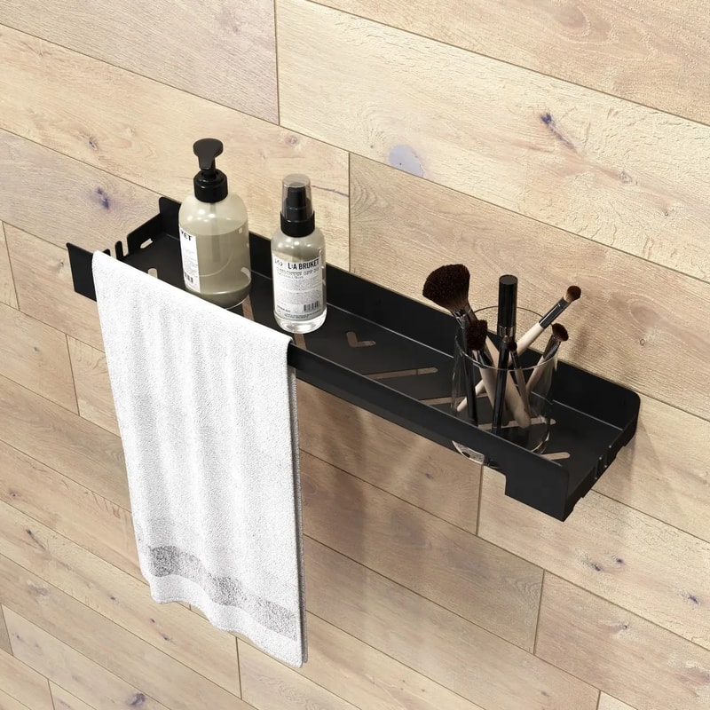 Set Of 3 Pcs Modern Bathroom Shelf With Towel Rack Minimalist Bathroom Organizer Shelf Towel Holder 1