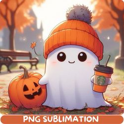 cute boo holding shake