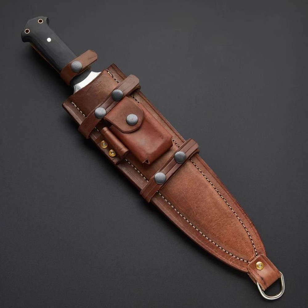 Custom Handmade Hunting Knife With Leather Cover  Best Camping Knife  Best Christmas Gift For Men 2