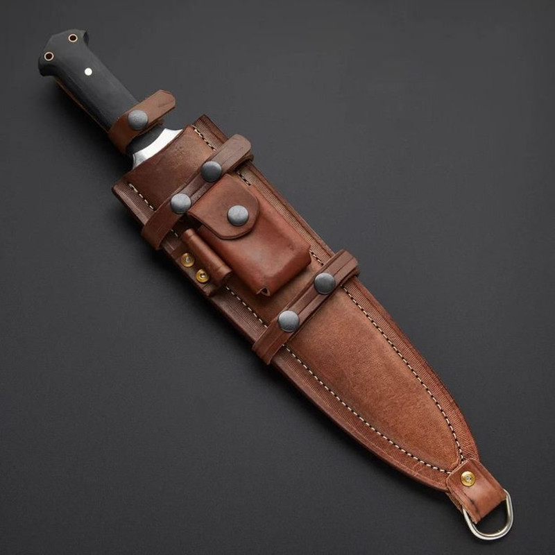 Custom Handmade Hunting Knife With Leather Cover  Best Camping Knife  Best Christmas Gift For Men 2