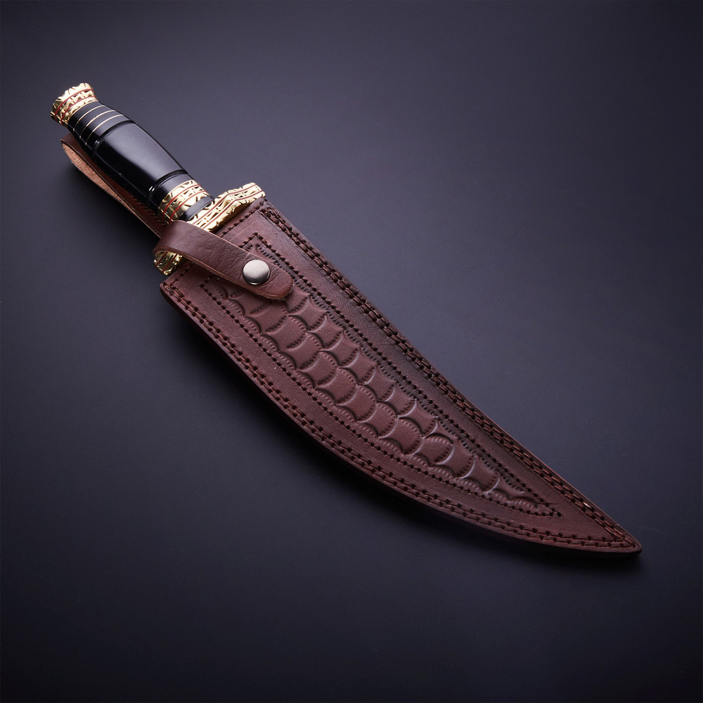 Personalized Zigzag Knife With Leather Cover  Best Custom Knives  Best Wedding Gifts For Men 2