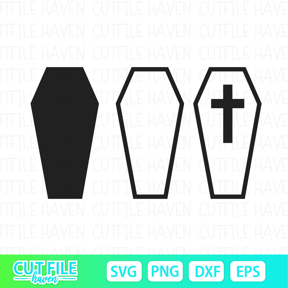 Coffin SVG Files Halloween SVG Cut Files Halloween Clip Art Cutfiles For Cricu 0