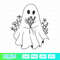 Ghosh Flower Svg Retro Floral Ghost Svg Cute Halloween Ghosts Svg Cute Ghost Png Designs 0