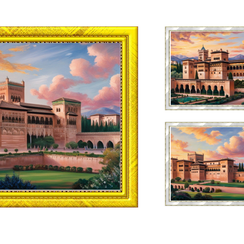 Enhance Your Space With This Digital Art Of The Alhambra Palace Ideal For TV Frames 1