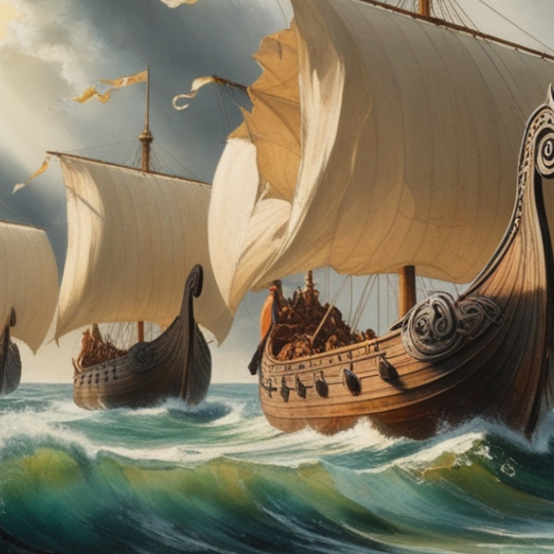Downloadable Oil Paintings Of Viking Ships And Sea Adventures For Nauticalthemed TV Frame Art 2