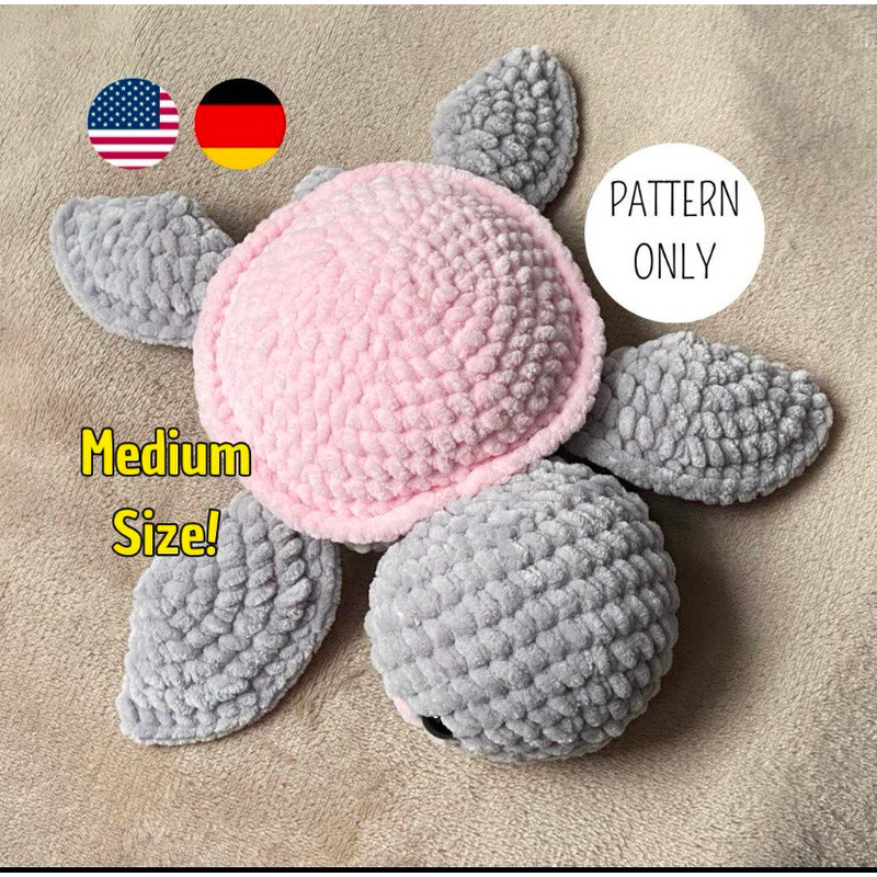 Turtle Crochet Pattern PDF Download Amigurumi Plushie Pattern Big Turtle Pattern Crochet Pattern PD 0
