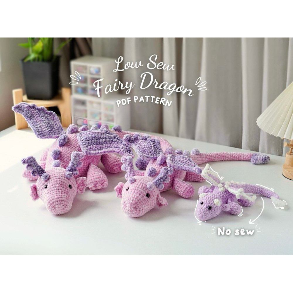 Fairy Dragon Amigurumi Crochet Pattern Amigurumi Crochet Pattern Crochet Dragon Pattern PDF Crochet 0