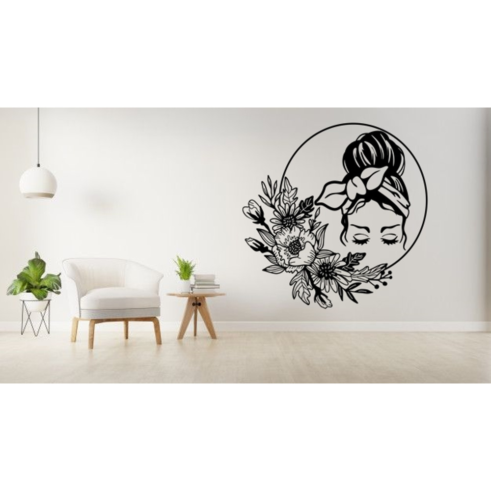 Woman Flower Wreath SVGPNG  Logo 1