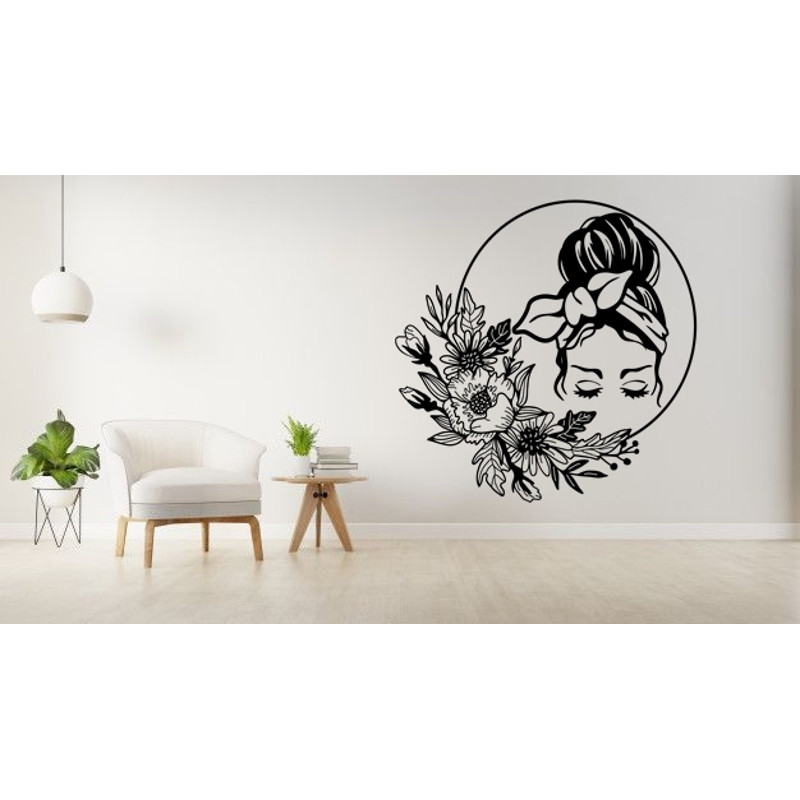 Woman Flower Wreath SVGPNG  Logo 1