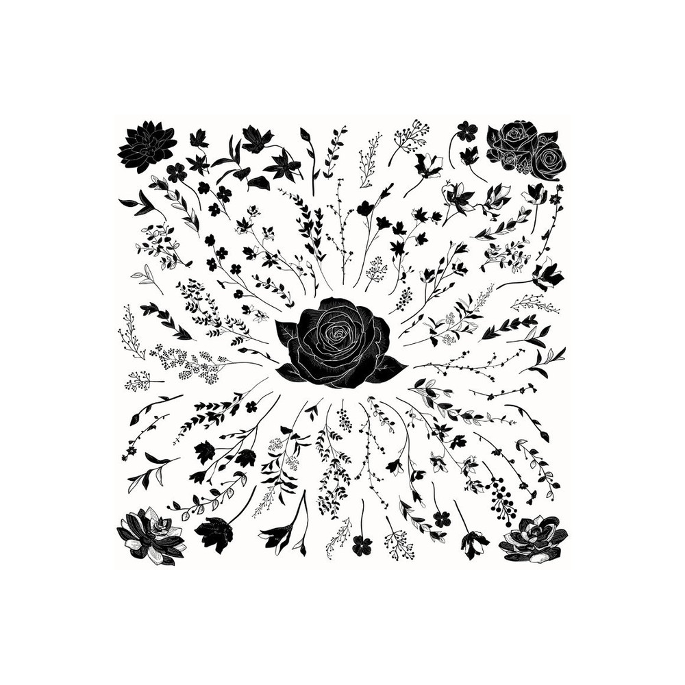 DesignBundles VectorPNGSVG Florals Black Shapes 0
