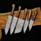 Handmade Damascus Steel Chef Set With Leather Cover Hand Forged Kitchen BBQ Culinary Set Best Anniversary And Birthday 1