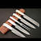 Handmade Damascus Steel Chef Set With Leather Cover Hand Forged Kitchen BBQ Best Anniversary And Birthday 4