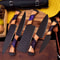 Heaven Forged Damascus Steel Chef Set 5Pcs With Leather Roll Kit Handmade Kitchen BBQ Culinary Set Birthday 3