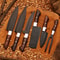 Hand Forged 5pcs Damascus Steel Chef Set Damascus Knife Set Chef Knife Set Damascus Kitchen Knife Set Personalised Gi 1