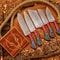 Custom Handmade Damascus Steel Chef Knives Set
