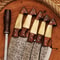 Heaven Forged Damascus Steel Chef Set 6 Pcs With Leather Roll Kit Handmade Kitchen BBQ Culinary Set Birthday 2