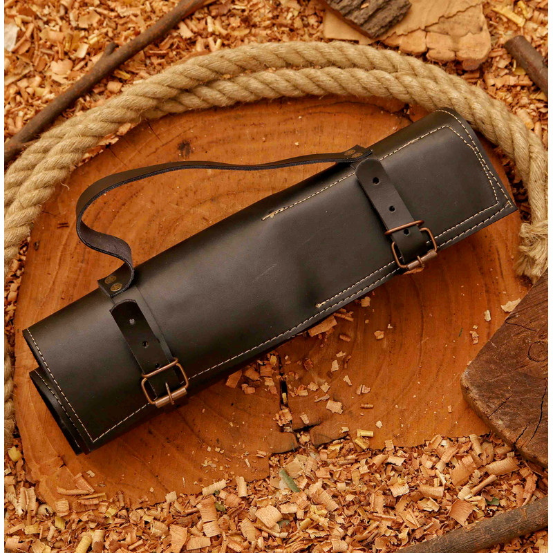 Heaven Forged Damascus Steel Chef Set 6 Pcs With Leather Roll Kit Handmade Kitchen BBQ Culinary Set Birthday 3