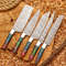 Handcrafted San Mai Damascus Chef Knife Set 5Piece near me