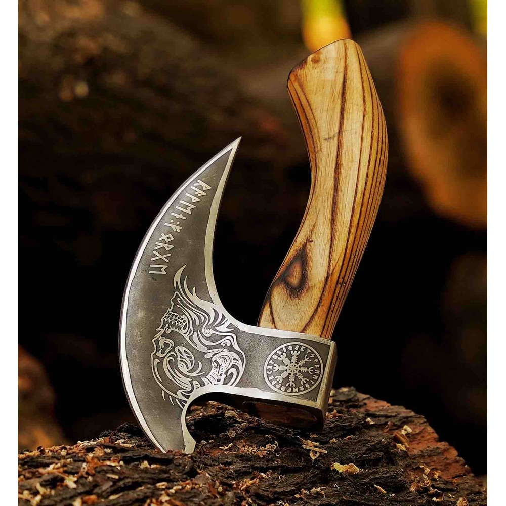 Crazy Viking Pizza Cutter Axe Original Custom Hand Forged Pizza Axe Handmade Gift For Best Man Best Birthday 1