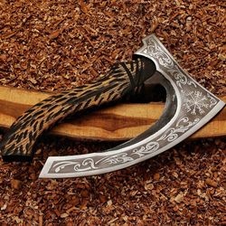 viking pizza cutter axe, the original custom hand forged pizza axe, handmade gift for bestman