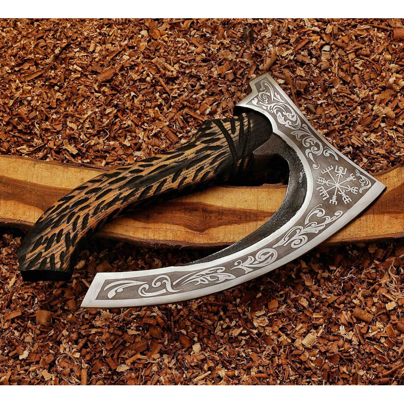 Viking Pizza Cutter Axe The Original Custom Hand Forged Pizza Axe Handmade Gift For Bestman 0