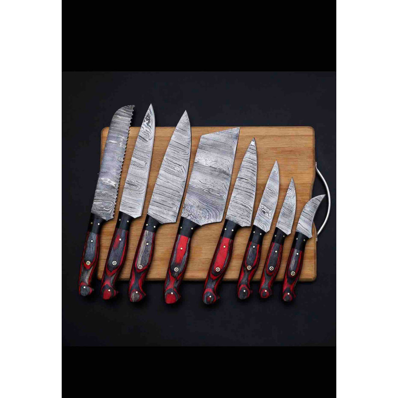 Handmade Damascus Steel Chef Set Of 8Pc near me