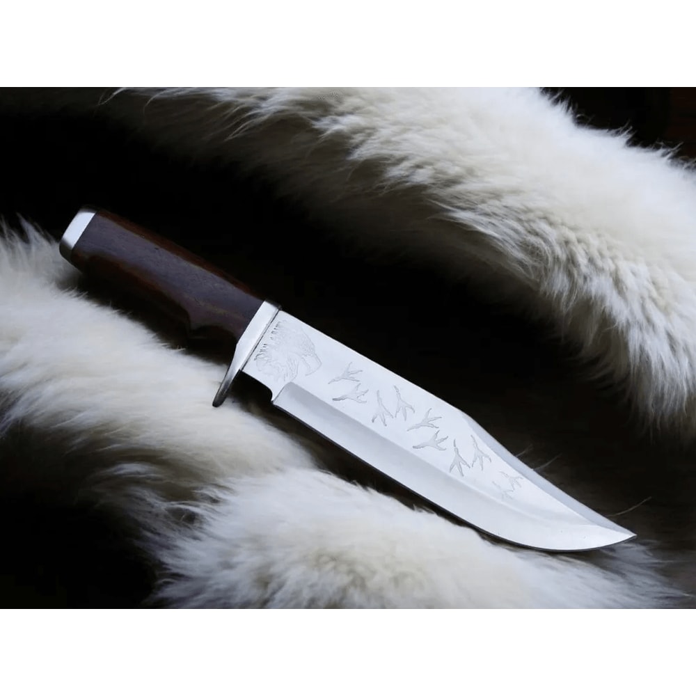 shop handcrafted hunting knife with leather sheath