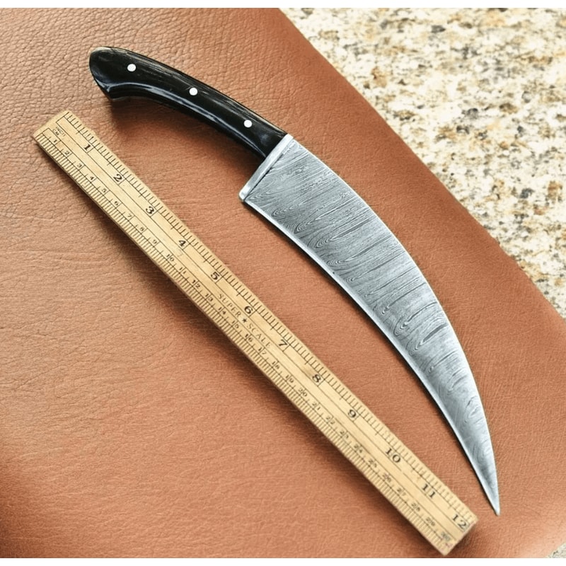 HandForged High Carbon Steel Knife Scream Movie Prop Replica With Leather Sheath Full Tang Horror 1