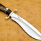 Handmade Bowie Knife With Stag Antler Handle D2 Steel Blade With Brass Guard Leather Sheath Hunt 2