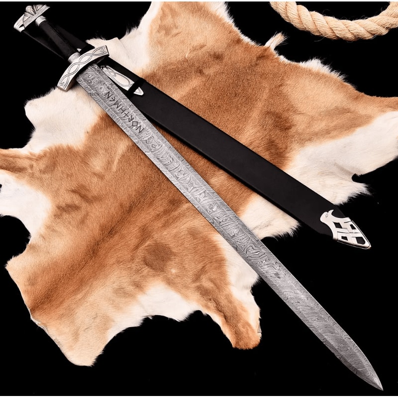 HandForged High Carbon Steel Viking Sword 38 Inch Northmen Collectible 0