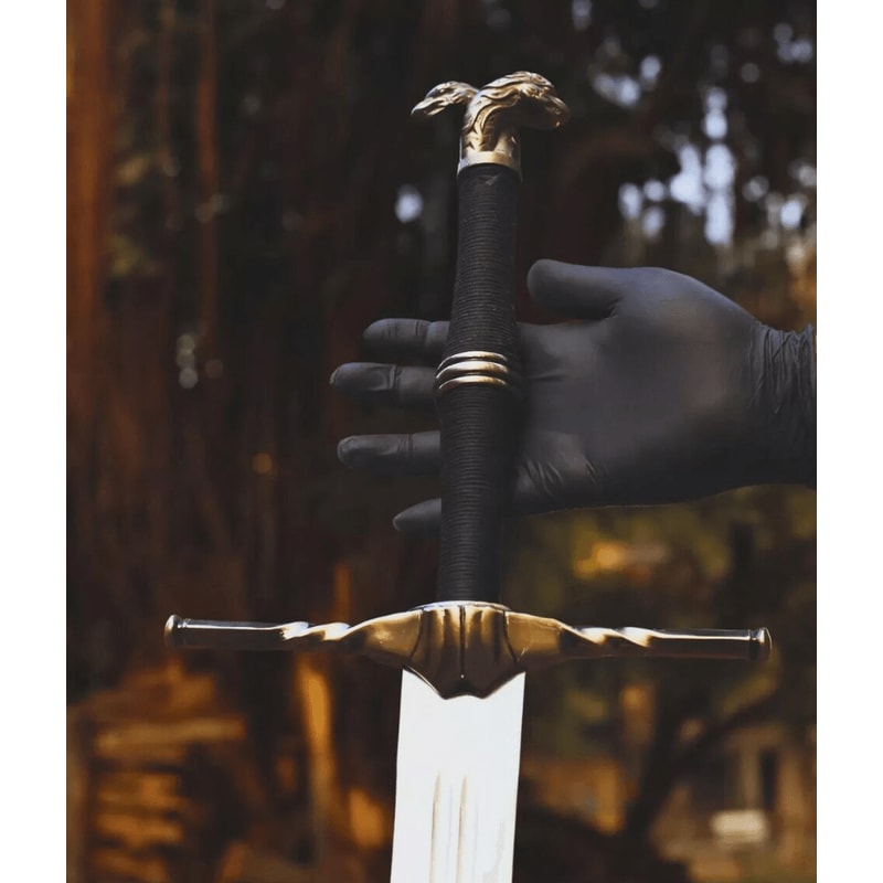 WitcherInspired Display Sword Handmade Feline Griffin Fantasy Decorative Collectible 1